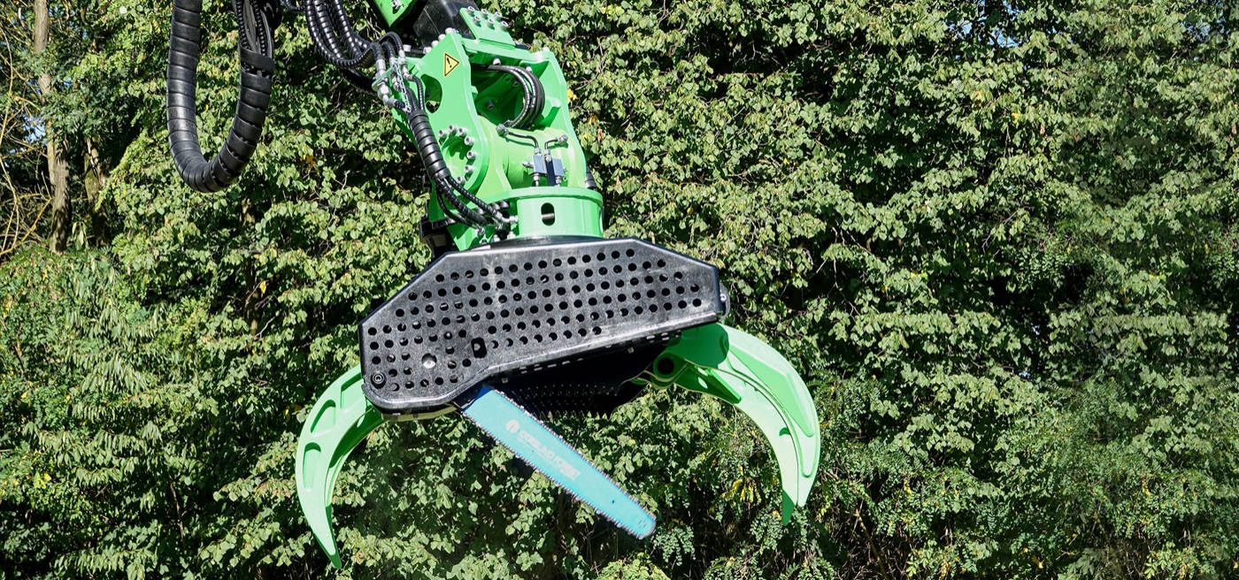Albach TFZ 90 360° - Tilt-grapple saw